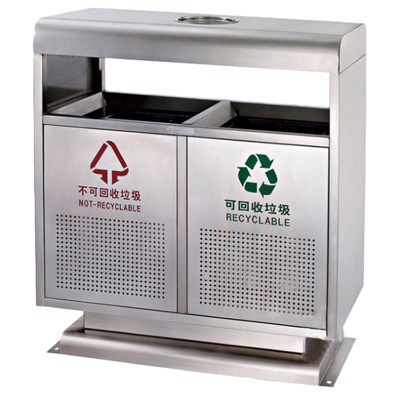 GPX-137 外围户外多彩果皮箱游乐场户外分类环保桶垃圾桶学校 容量70升