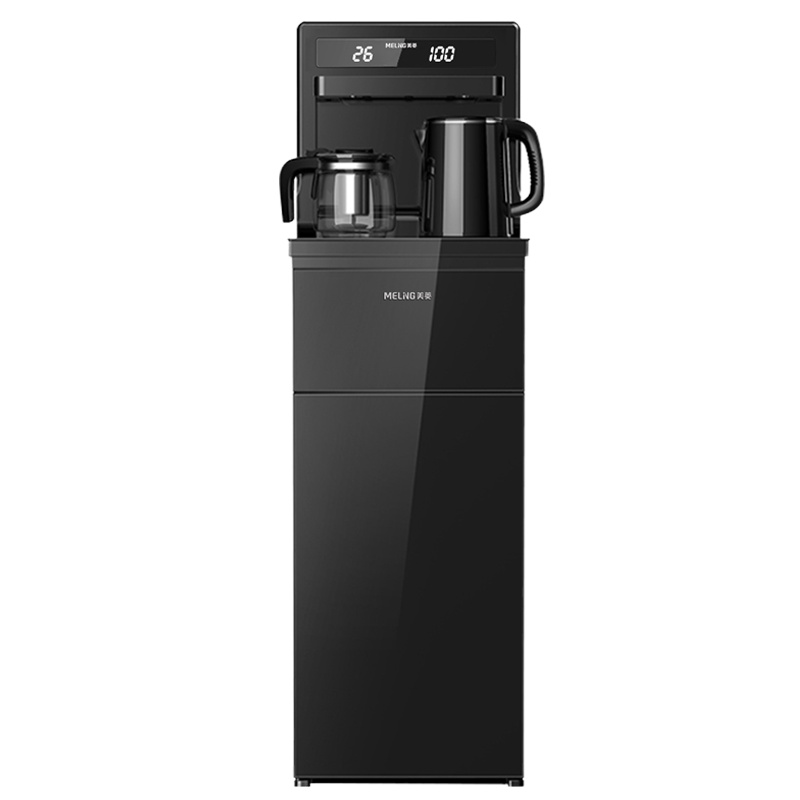 美菱(MELING)茶吧机MY-C818-B折叠款免安装智能遥控全自动茶吧机饮水机冰温热款莫兰迪灰