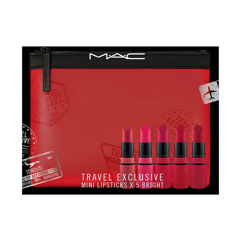魅可MAC旅行专用: 五色迷你唇膏(亮色)
