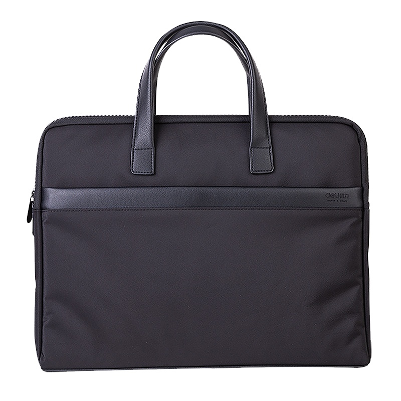 得力(deli)63751大容量便携手提公文包带拉链时尚办公公文包 商务男女职业文件袋事务包 涤纶手提资料袋电脑包单个装