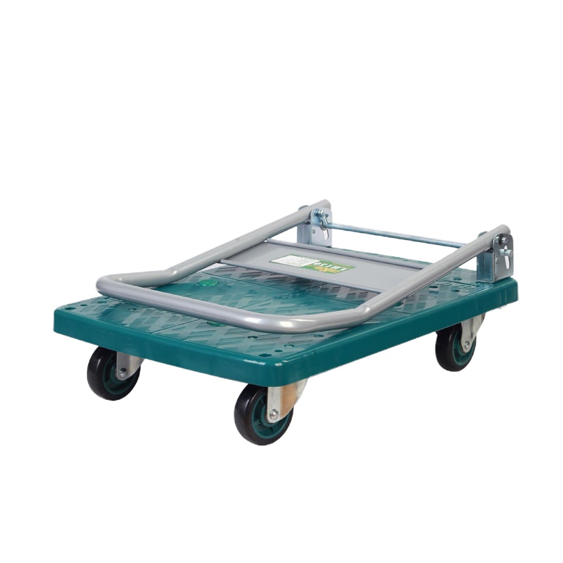 连和 LH300-DX 连卡德平板车手推车折叠扶手小推车900*600mm 300kg承载 灰绿色 单位:台