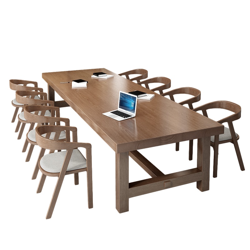 逐鹿中原实木会议桌长桌现代简约HY-691美术桌工作台