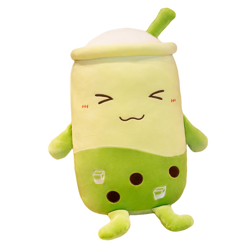 波巧毛绒可爱动物公仔抱枕羽绒棉雪顶奶茶抱枕22cm/50cm