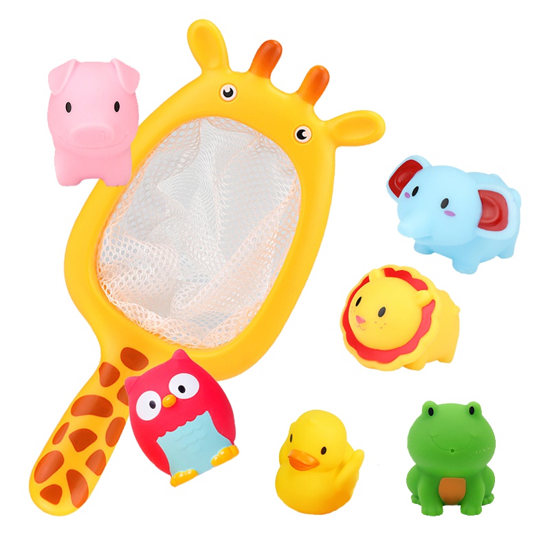 【捞鱼7件套】小鹿捞网 浴室捞鱼洗澡玩具婴幼儿益智沙滩玩具套装