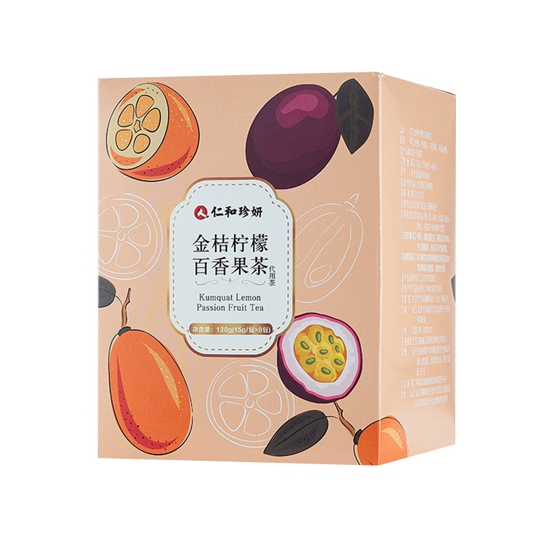 仁和珍妍金桔柠檬百香果茶120克/盒(15克*8包)