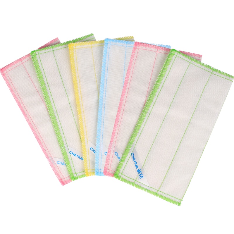 茶花抹布洗碗布百洁布夹层棉柔抹布 抹布 洗碗巾 吸水不易掉毛 抹布清洁 款1包3片装