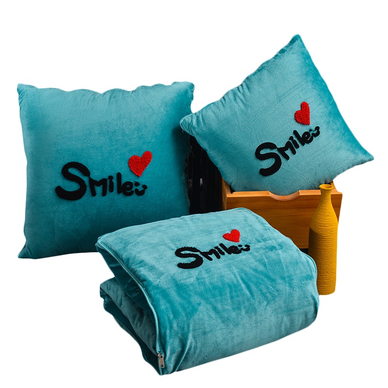 北极绒(Bejirog)家纺 加厚水晶绒抱枕纯色简约风刺绣绗缝居家靠枕靠背沙发床头汽车纤维抱枕被50X50cm等其它尺寸