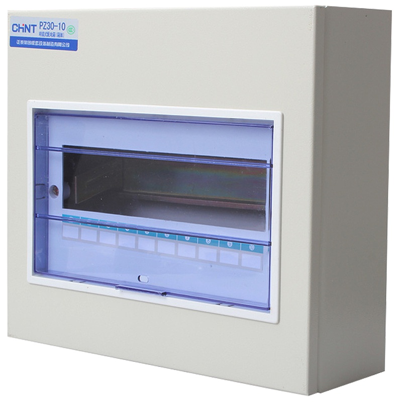 正泰家用配电照明箱 PZ30-10回路 明装 铁箱 厚 断路器配电箱