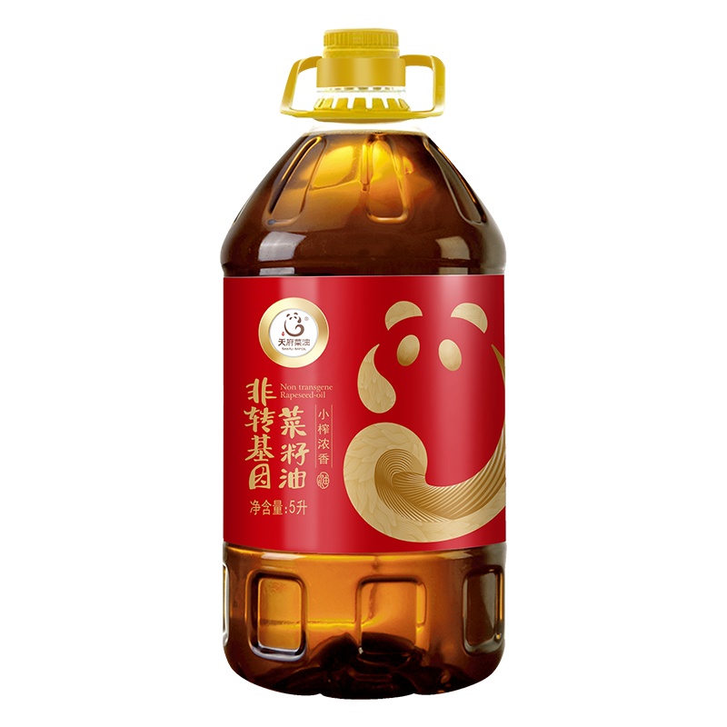 天府菜油 小榨浓香5L(四川红)食用油 非转基因菜籽油 川粮国企出品