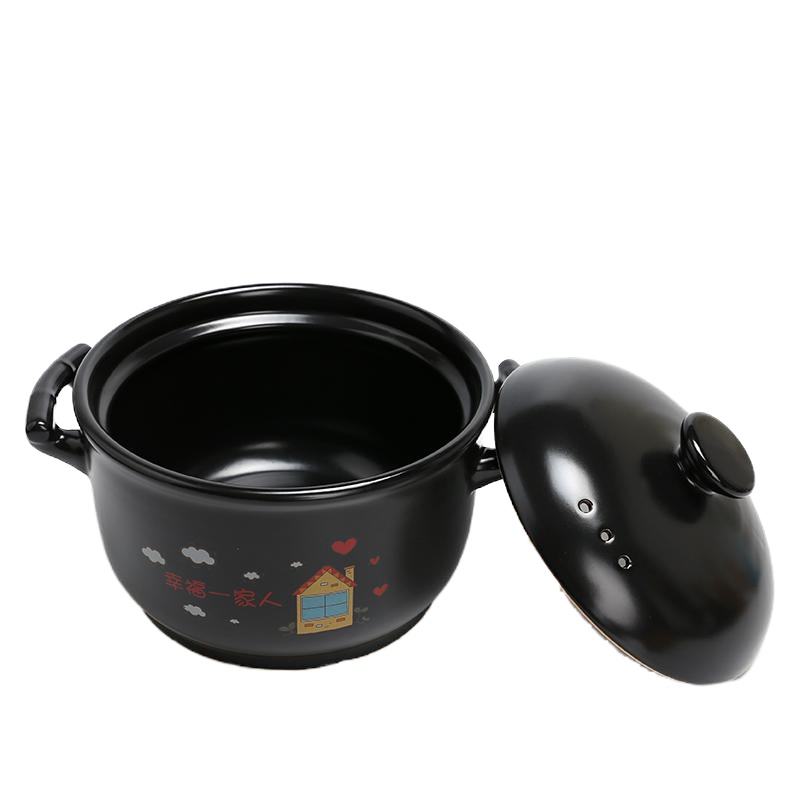 砂锅电磁炉专用汤锅煤气灶烘焙精灵适用家用煲汤炖锅煲粥陶瓷沙锅土锅汤煲 XD24#(电磁炉明火)4.5L适用3-6人