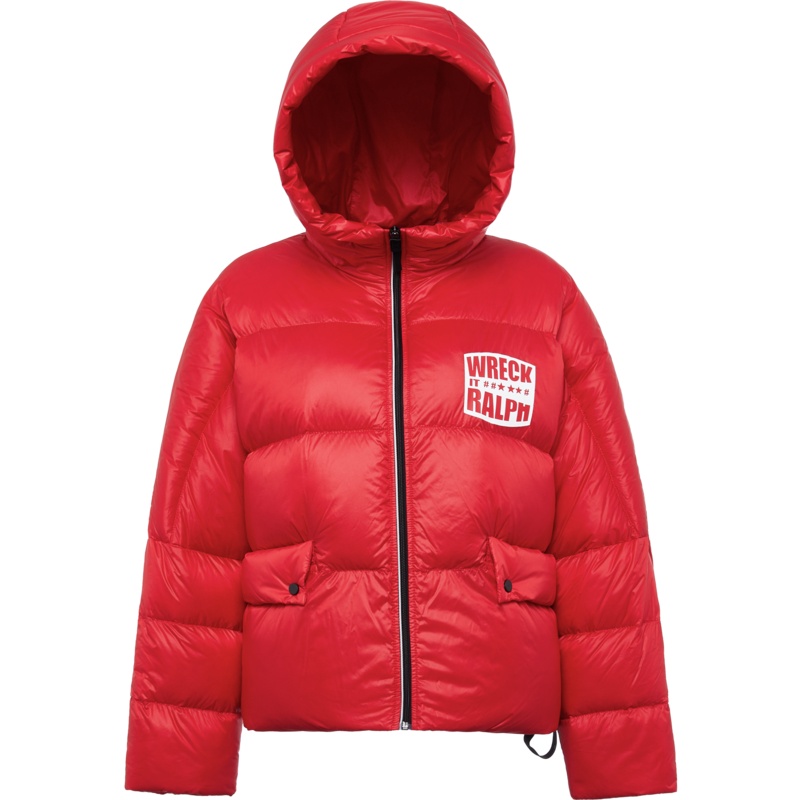 波司登冬季短款羽绒服女印花接头潮流冬装外套