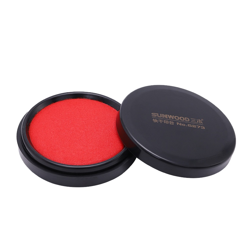 三木(SUNWOOD)6273快干印台红色 印台红色 财务办公用品 方形速干印台印泥 5个