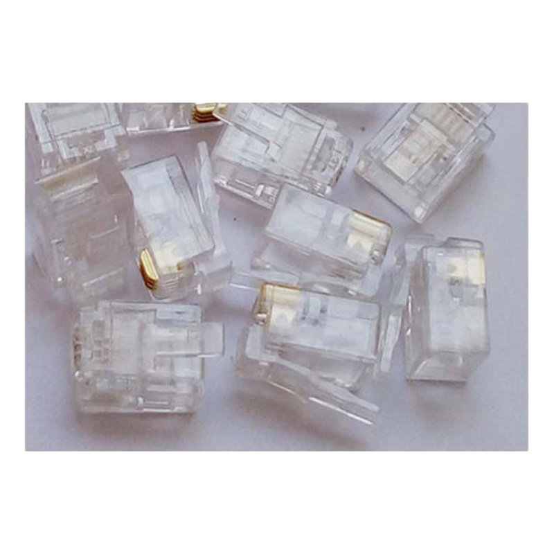 水晶头 4p4c接头 RJ11 50个/包