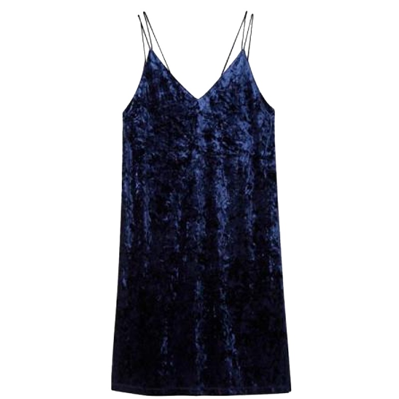 N【专柜同款】中长款连衣裙女装秋季新款韩版修身吊带无袖气质裙子潮30084208_125