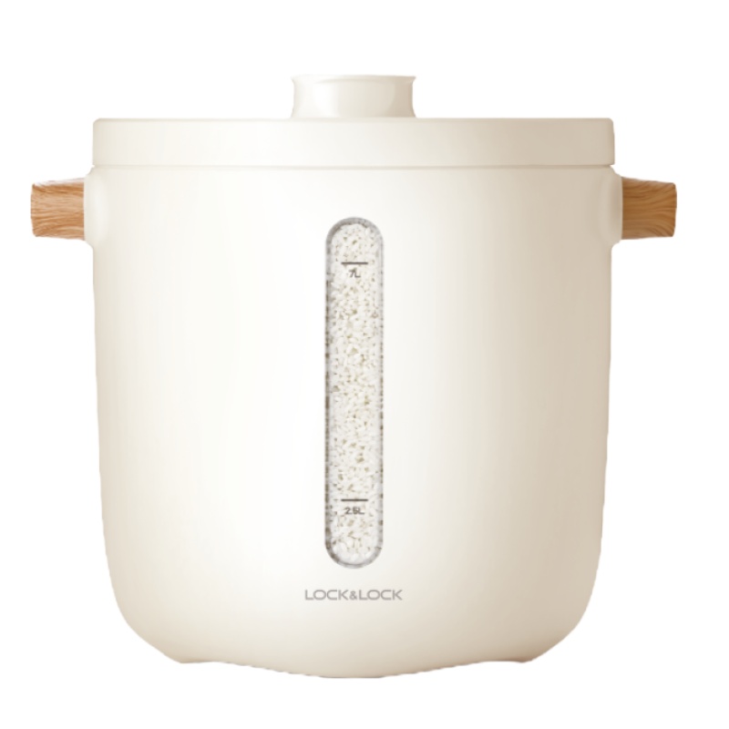 乐扣乐扣(LOCK&LOCK)负离子真空米桶7L大容量防霉防潮EJR973WHT食品级材质
