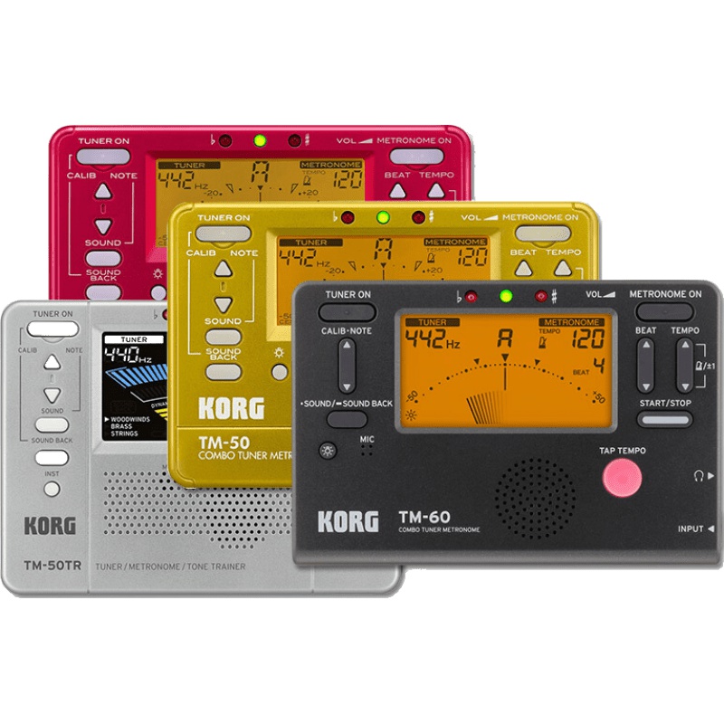 KORG科音 管乐提琴通用校音节拍器二合一TM50 TM60C调音送拾音夹 乐器配件