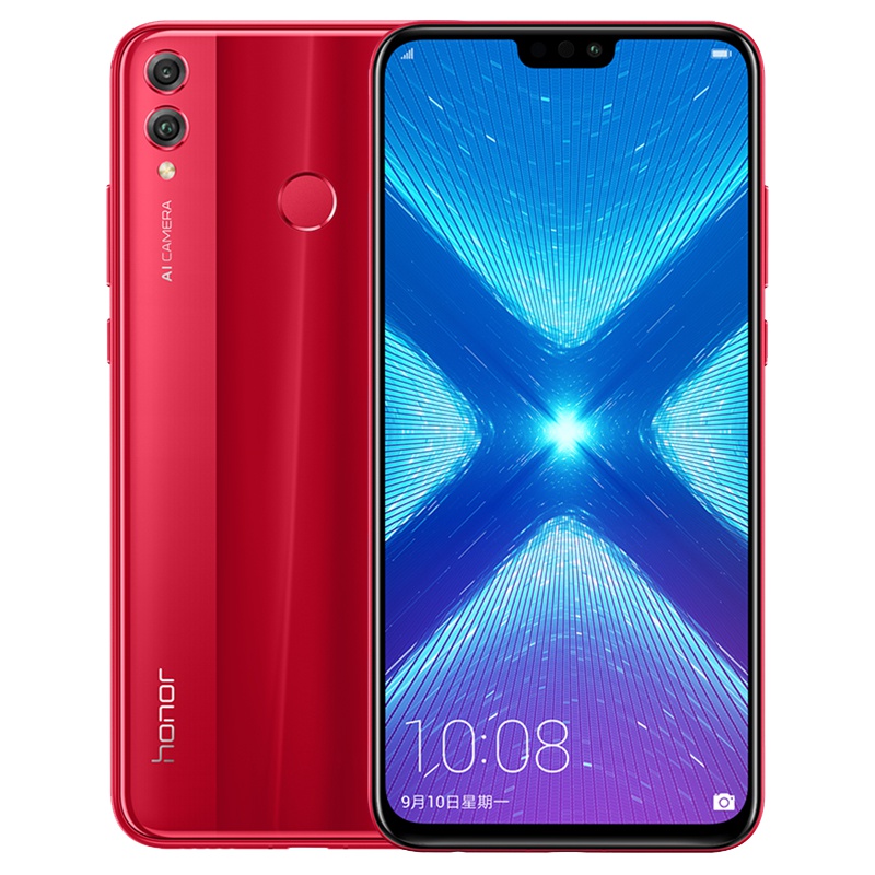 荣耀(honor) 8X 6GB+64GB 魅焰红 移动联通电信4G 双卡双待 91%屏占比 2000万AI双摄全面屏手机