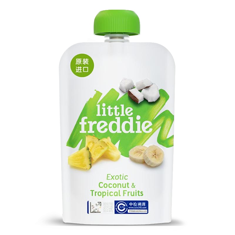 little freddie 小皮椰子菠萝香蕉苹果泥100g 袋装 适用年龄6个月以上