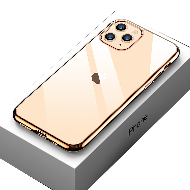 可波 iPhone12/12pro/mini手机壳苹果11/11Pro Max防摔透明软苹果11Pro轻薄软壳新款电镀壳