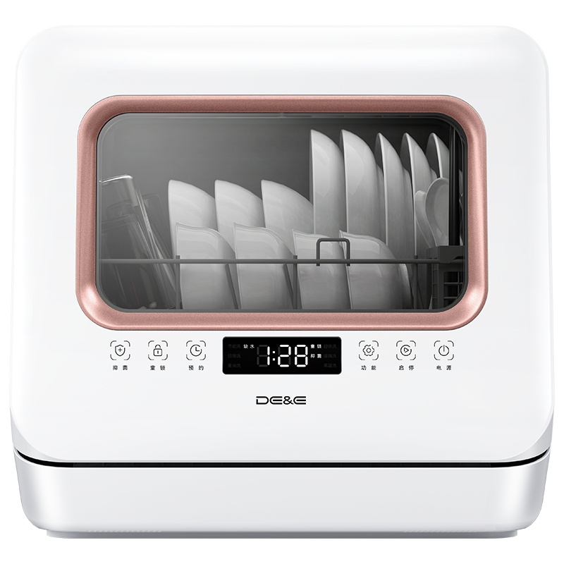 德意(DE&E)4-6人家用洗碗机 刷碗机 大容量 免安装 台式洗碗机610A