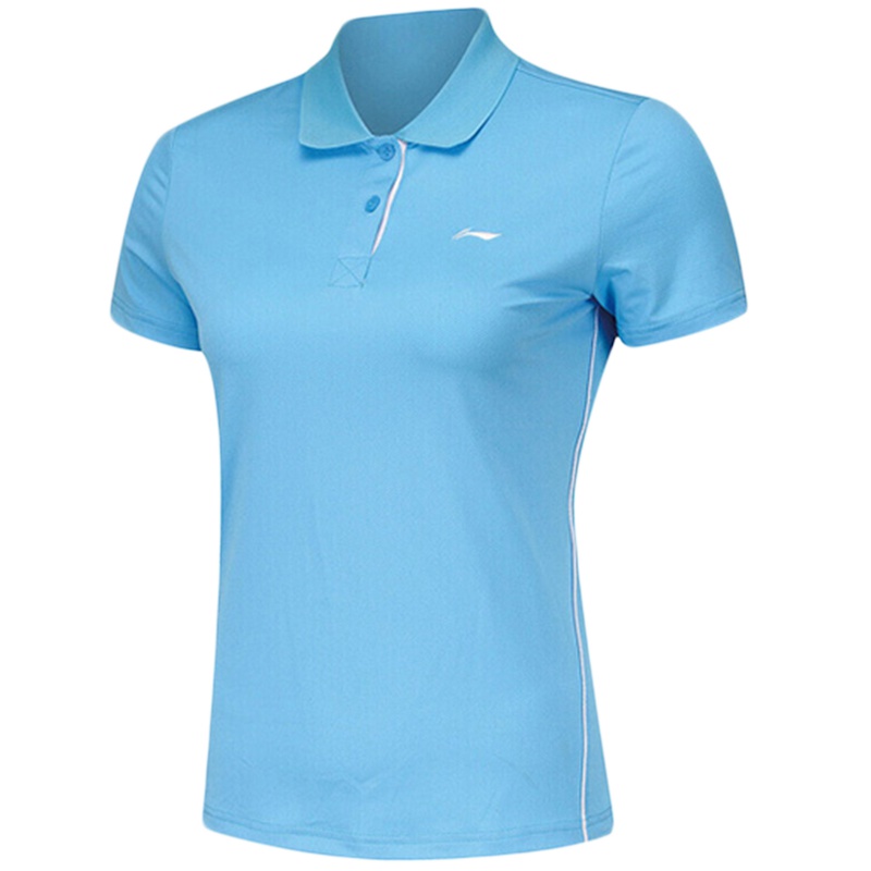 李宁运动T恤短袖女翻领polo女士运动衫