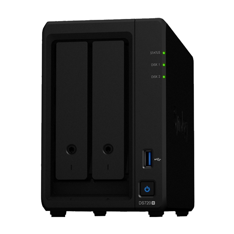 群晖(Synology)DS720+替代DS718+ 2盘位 NAS网络存储服务器 (含1块希捷酷狼4TB硬盘)