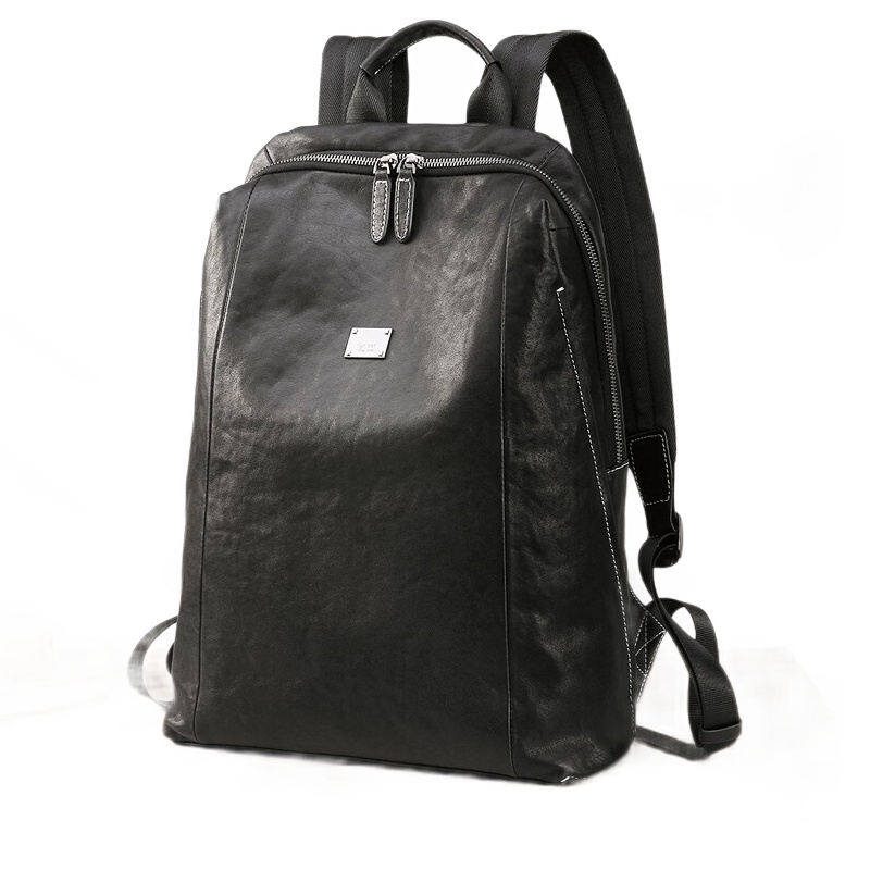 texwood 萍果牌双肩包男休闲电脑包商务旅行真皮时尚潮流韩版男包大容量