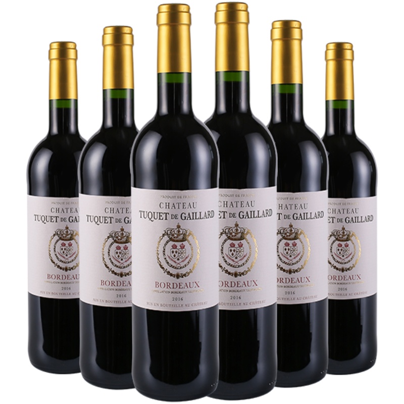 达颜法国图格嘉乐酒庄波尔多AOC级干红葡萄酒750ml*6