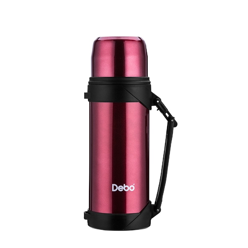 德铂(Debo)卡萨丁真空保温杯易清洗耐高温防烫不锈钢DEP-612红色1200ml 单个装