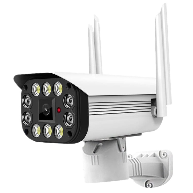 户外无线监控摄像头室外手机远程高清夜视语音对讲WiFi监控器家用 20灯超清固定款 标配无内存