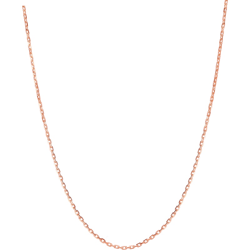 周六福(ZHOULIUFU) 珠宝18K金项链女士款玫瑰金十字链KI053613