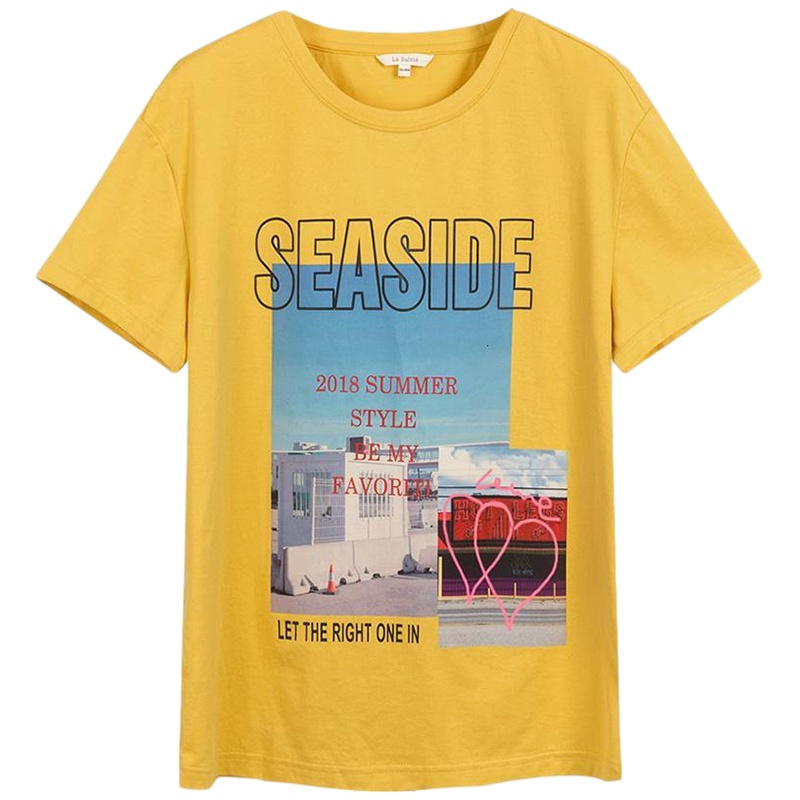 拉夏贝尔色短袖T恤上衣女夏季新款韩版纯棉圆领半袖打底衫学生ins潮