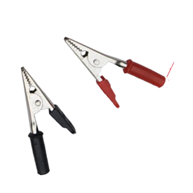 敬平汽车电瓶搭火线夹子测电笔夹子电池夹搭电线打火线电瓶线夹子绝缘 5号夹子2个 平