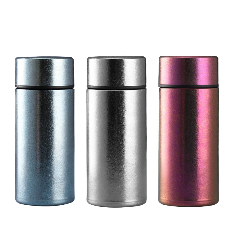 爱自由保温杯纯钛水杯子高档男士女便携小型水杯带滤网泡茶杯