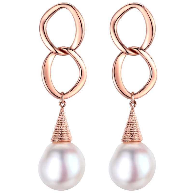 佰色传情巴洛克纯银耳环女新款潮异形复古耳坠耳饰天然大珍珠耳钉