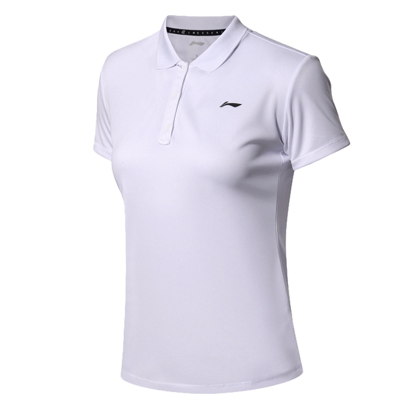 李宁 训练系列 女短袖POLO衫APLN004纯色百搭运动服