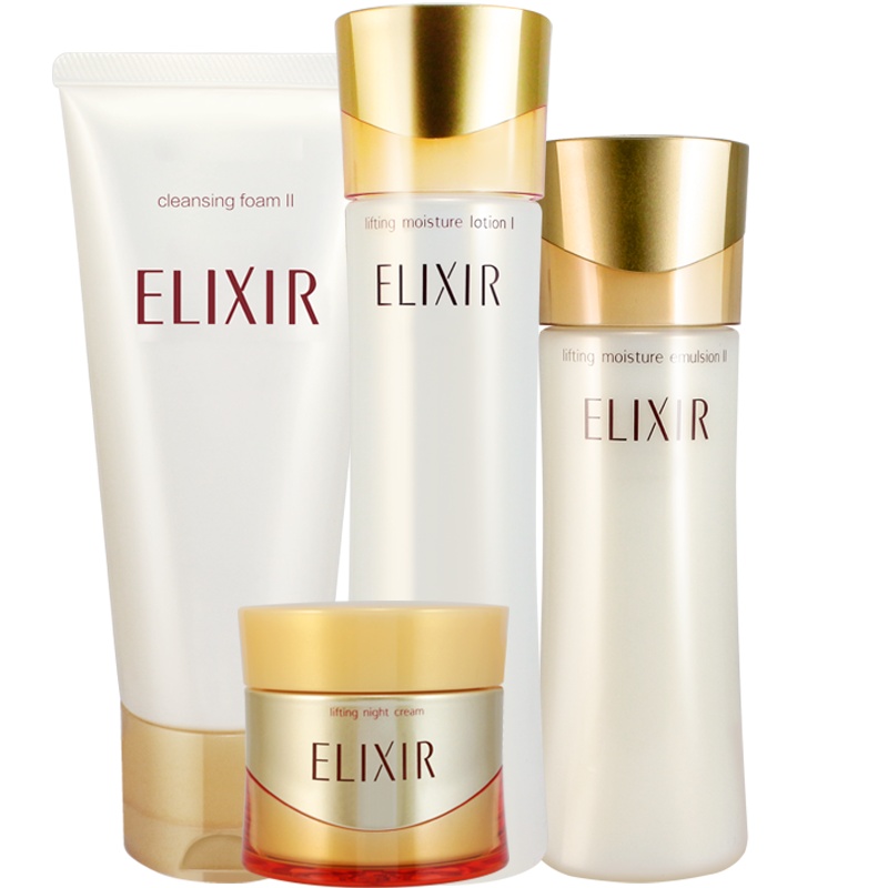 怡丽丝尔(ELIXIR)洗面奶水乳液三件套装正品女补水保湿护肤品优悦活颜 洁面+水+乳(丰润型) 适合干性肌肤