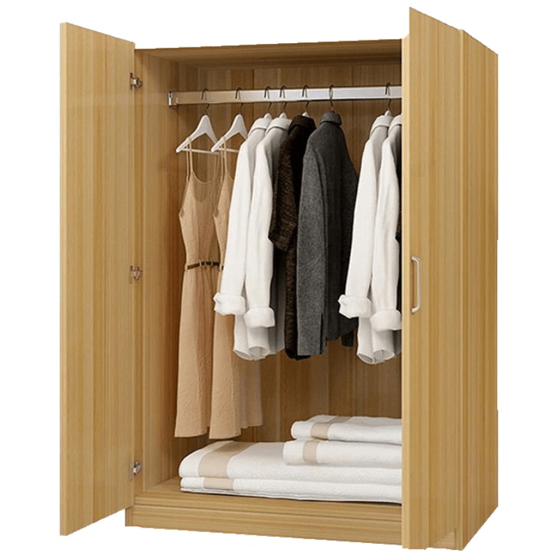 衣柜现代简约经济型实木质简易板式卧室收纳出租房用衣橱组装安心抵
