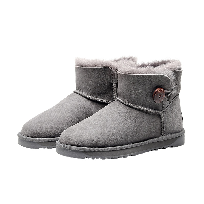 TASMANUGG 塔斯曼 迷你单扣靴 雪地靴 真皮羊皮毛一体 女式 3352