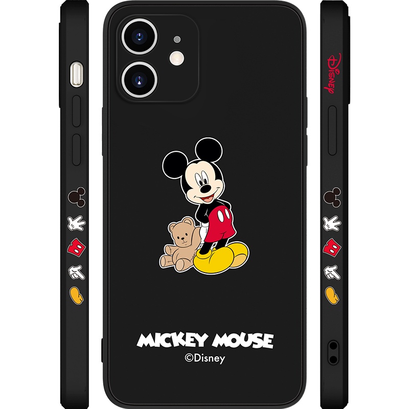 优加正版迪士尼苹果12promax手机壳新款软硅胶镜头全包耐脏网红ins创意卡通mini男女情侣iphone12防摔保护