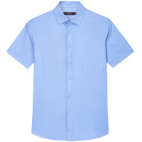 才子男装莫代尔短袖衬衫男2021夏季修身透气高端商务休闲衬衣