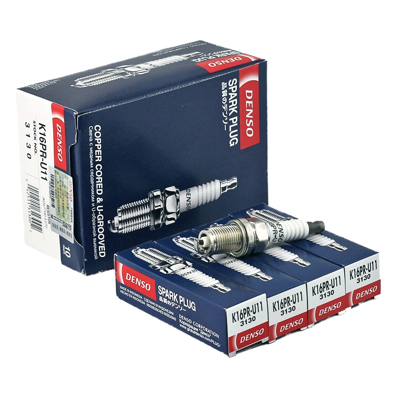 电装(DENSO)镍合金火花塞K16PR-U适配福特嘉年华/马自达3/骏捷/狮跑/名驭/伊兰特/蓝瑟/帕杰罗(4支装)