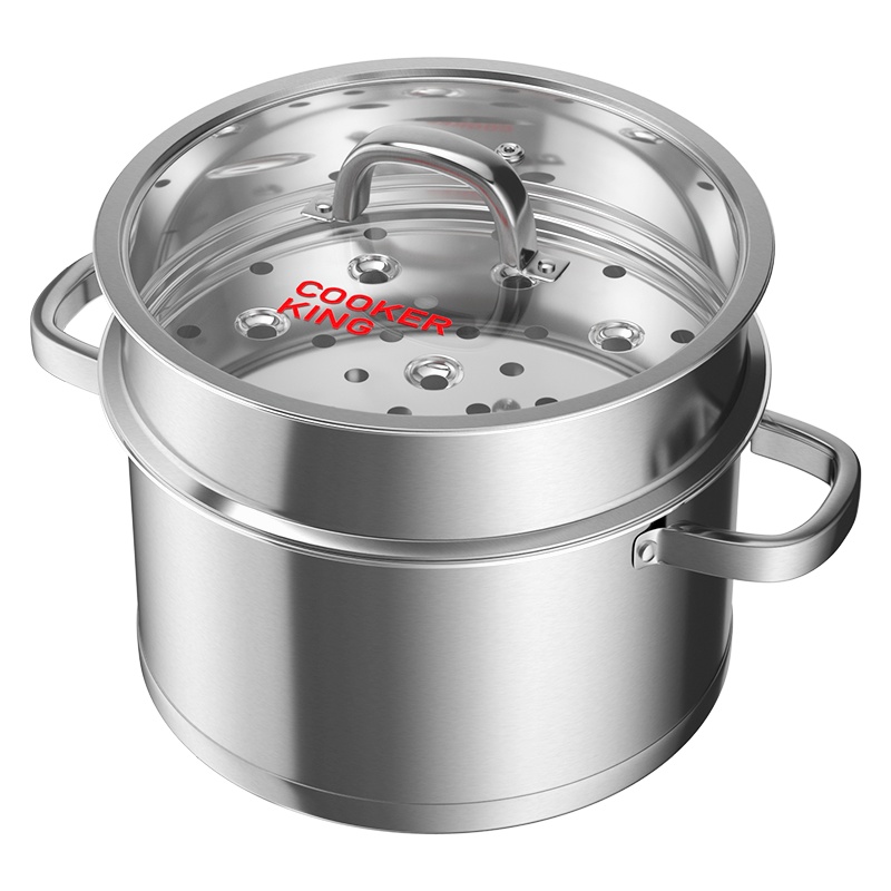 炊大皇欧式304不锈钢汤锅 加厚家用锅具电磁炉燃气灶通用 22CMTG22OS