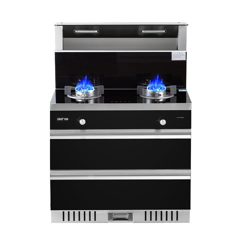 [新品烟灶消]先科SAST/T01集成灶 天然气 厨房环保灶一体灶 侧吸强劲吸力无油烟 智能触控更便捷 一机多用