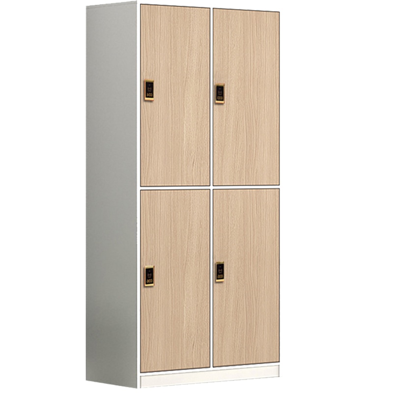 鑫金虎 办公家具木质感应锁更衣柜板式员工储物柜带锁储物柜健身房游泳馆浴池浴室六门存衣柜