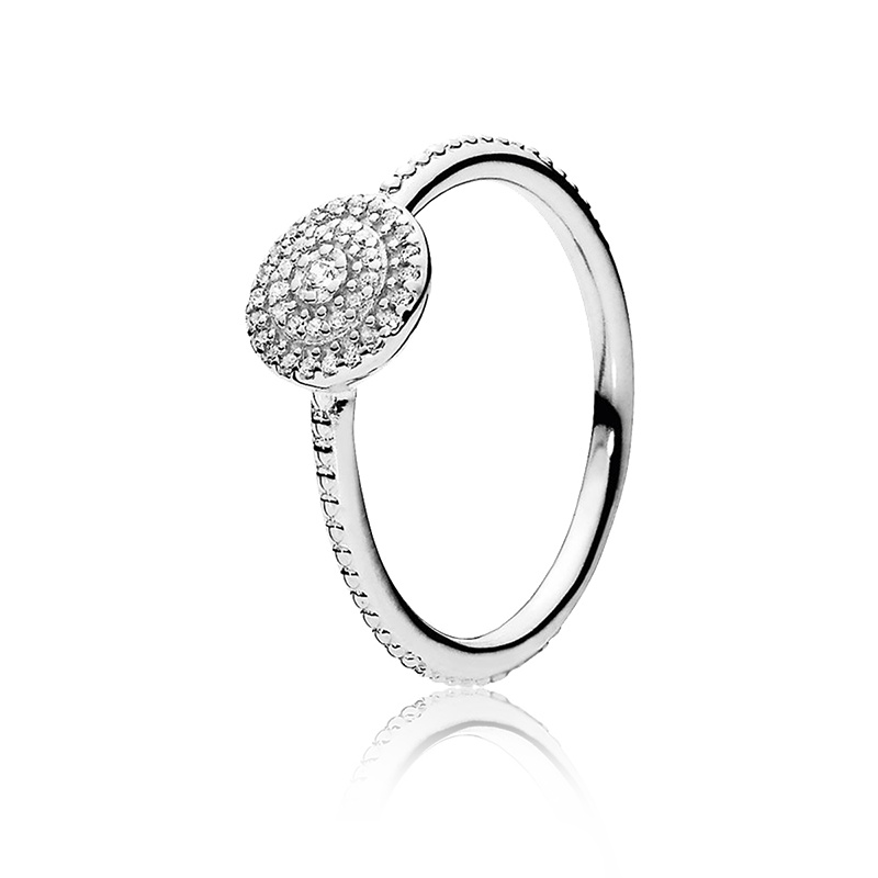 PANDORA 潘多拉 女士闪亮的优雅 银饰品925银戒指送恋人 190986CZ
