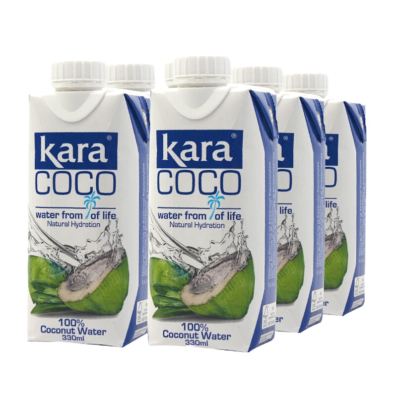 印尼进口Kara(佳乐)椰子水 330ml*6瓶装