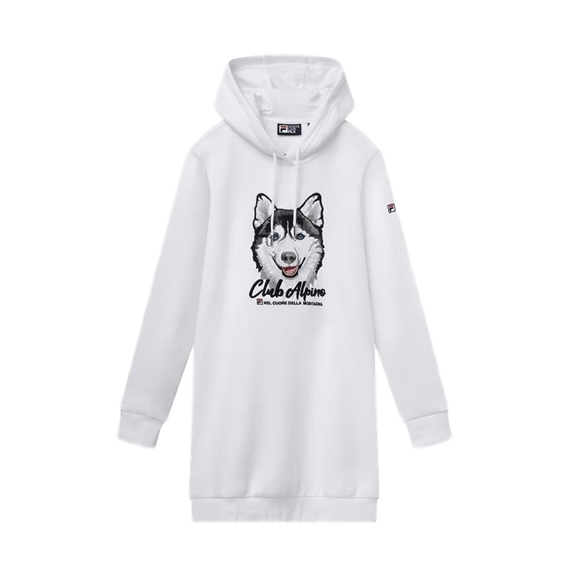 FILA斐乐 女长款连帽卫衣 F11W948268F