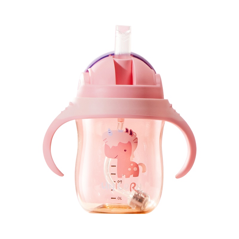 悟童学饮杯PPSU婴幼儿童水杯带吸管便携防漏防呛可爱宝宝喝水杯子