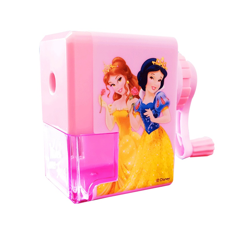 迪士尼削笔器机铅笔刀多功能手摇车卷笔刀铅削笔刀转笔刀自动进铅手动钻笔刀儿童小学生用铅笔刨旋绞修剥笔机白雪公主Z0228